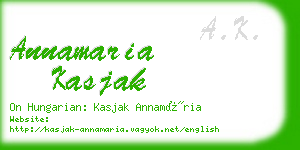 annamaria kasjak business card